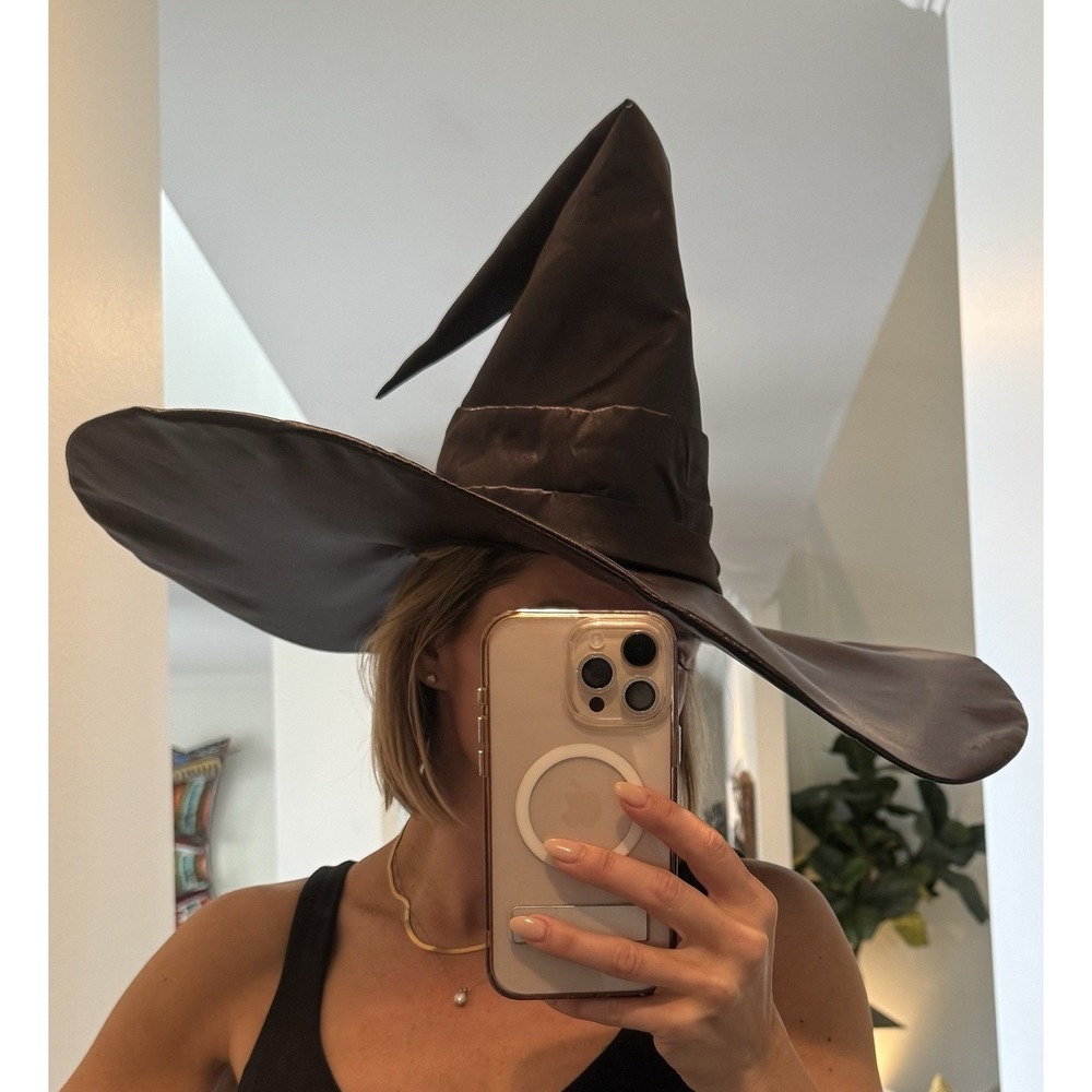 Disney Oz The Great‎ & Powerful Wicked Witch Hat Black Satin Adult One Size